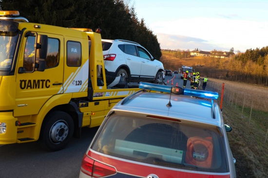 Zweimal gegen Wildzaun: Verkehrsunfall auf der Pyhrnpass Strae in Thalheim bei Wels