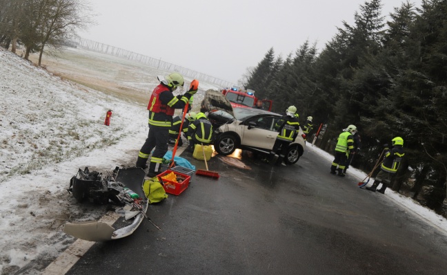 Verkehrsunfall in Gutau endet glimpflich