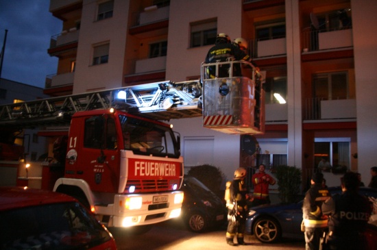 Kleinbrand auf Balkon in Wels