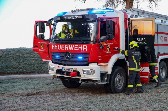 Kurioser Verkehrsunfall in Gunskirchen mit glcklicherweise glimpflichem Ausgang