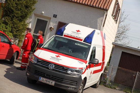 Brand in einem Reihenhaus in Traun