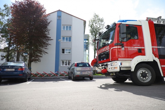 Einsatz der Feuerwehr durch angebranntes Kochgut in Wels-Vogelweide