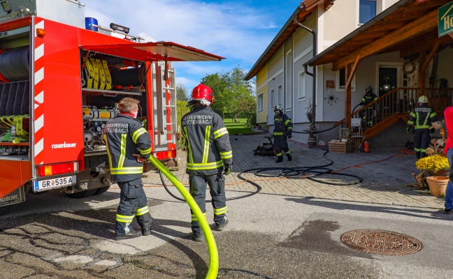 Brand in der Küche eines Hauses in Rottenbach