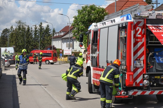 Explosionsgefahr nach Flssiggasaustritt bei Chinarestaurant in Marchtrenk
