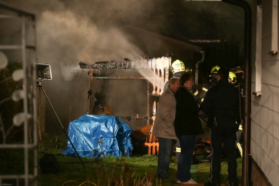 Gartenhütte in der Silvesternacht in Marchtrenk in Flammen aufgegangen