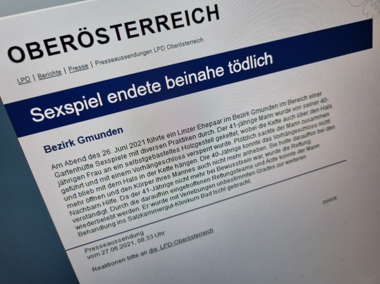Vorhängeschloss klemmte: Wildes Sexspiel in Bad Ischl endet für 41-Jährigen mit Reanimation