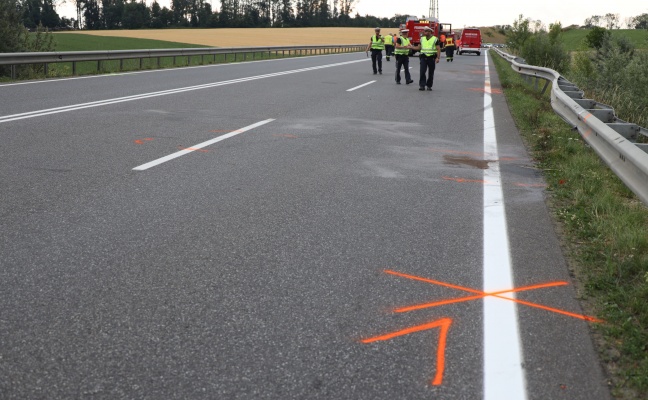 Schwere Kollision zwischen Kleintransporter und PKW auf Steyrer Straße in Enns