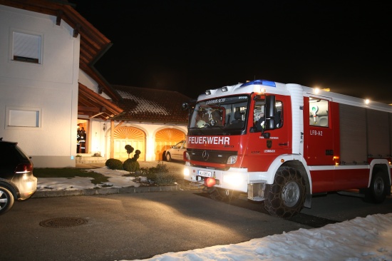 Brandverdacht bei Kachelofen in einem Einfamilienhaus in Sipbachzell