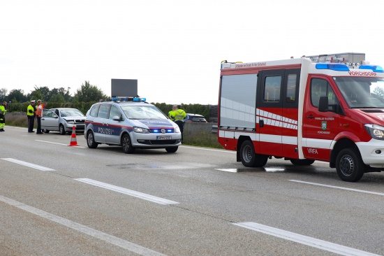 Verkehrsunfall auf Westautobahn bei Eberstalzell