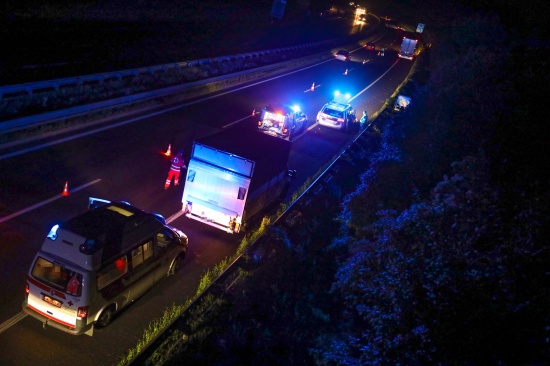 Personenrettung nach medizinischem Notfall auf Innkreisautobahn bei Krenglbach