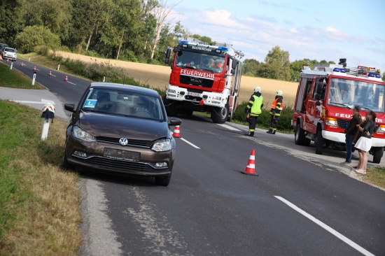 Kreuzungskollision zwischen zwei PKW in Buchkirchen endet glimpflich