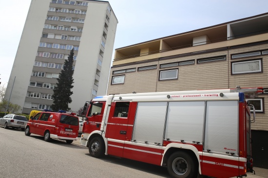 Feuerwehreinsatz durch angebranntes Kochgut im 10. Obergeschoß
