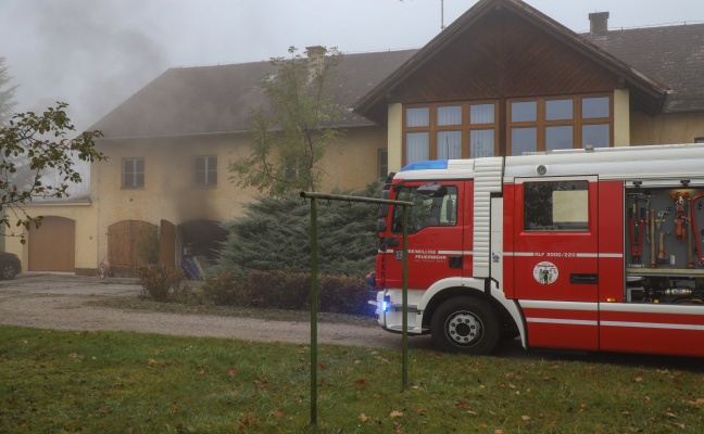 Brand in einem Gebude in Wels-Neustadt