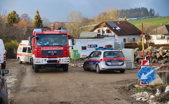 Einsatzkräfte bei Personenrettung in Altenberg bei Linz im Einsatz