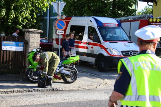 Schwerer Verkehrsunfall mit Motorrad in Lambach
