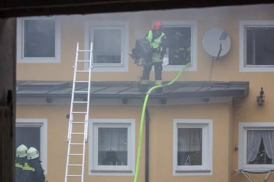 Kchenbrand auf einem Bauernhof in Sattledt