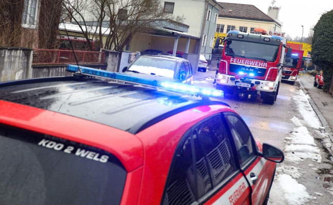 Feuerwehr bei kleinerem Brand in Wels-Innenstadt im Einsatz