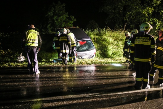 Ein Verletzter bei nächtlichem Verkehrsunfall in Kremsmünster