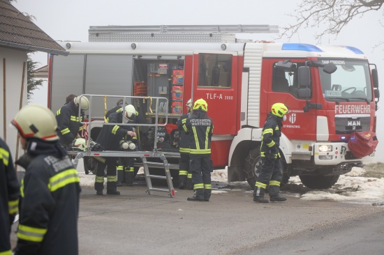 Vier Feuerwehren bei Brand in Wartberg an der Krems im Einsatz