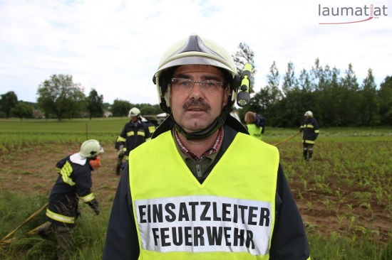 Manfred Kronschlger, Einsatzleiter der Feuerwehr Hinzenbach