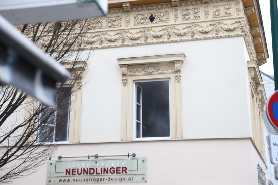 Brandverdacht in einem Juweliergesch�ft in Wels-Innenstadt