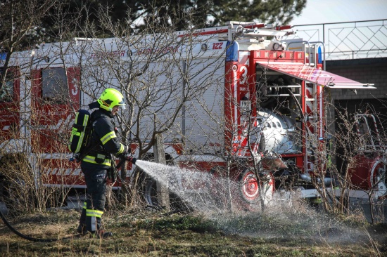 Feuerwehr bei Flurbrand in Marchtrenk im Einsatz