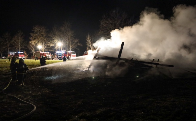 Brand eines Holzstadels in Kematen an der Krems