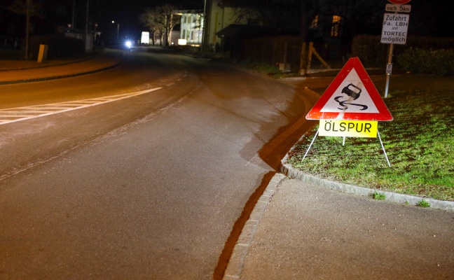 Ölspur in Gaspoltshofen erstreckte sich über mehrere Kilometer