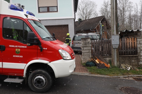 Brand in einer greren Gartenhtte in Aichkirchen