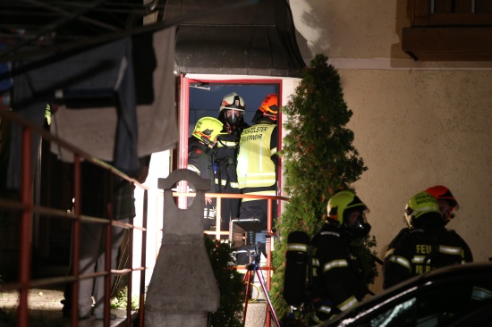 Brand in einem Marchtrenker Wohnhaus von der Feuerwehr schnell gelscht