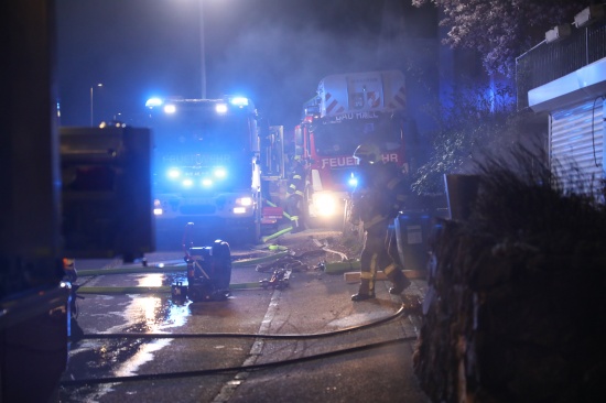 Kellerbrand in einem Einfamilienhaus in Bad Hall sorgt fr Einsatz zweier Feuerwehren