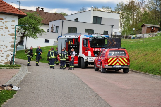 Zwei Feuerwehren bei gemeldetem Küchenbrand in Lasberg im Einsatz
