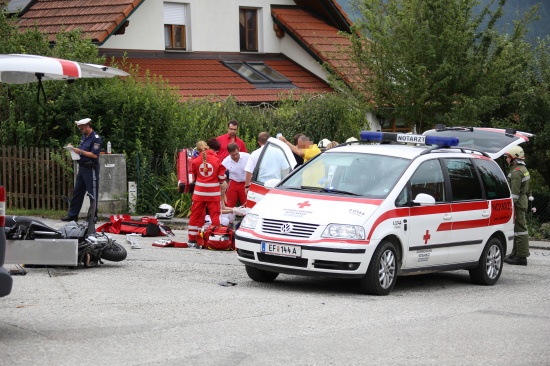 Mopedlenkerin bei Verkehrsunfall in St. Marienkirchen an der Polsenz schwer verletzt