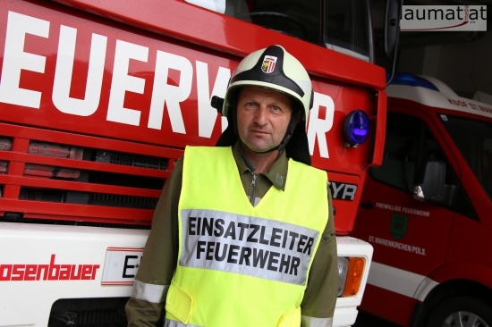 Johann Neuwirth, Einsatzleiter der Feuerwehr St. Marienkirchen an der Polsenz