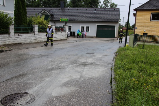 Verkehrsunfall an einer Straßenengstelle in Gunskirchen