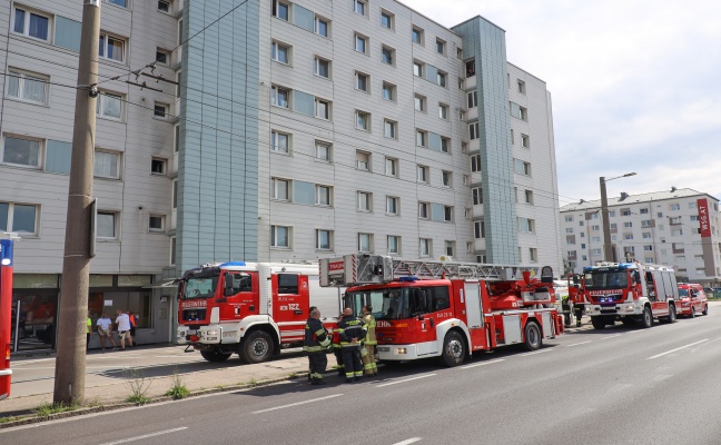 Brandverdacht in Traun: Feuerwehr hoffte vergeblich auf Gru aus der Kche