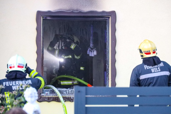 K�chenbrand in einem Einfamilienhaus in Wels-Schafwiesen