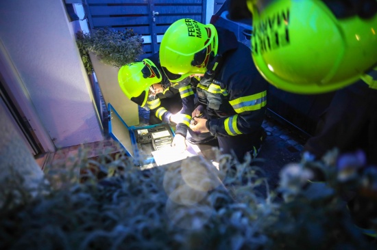 Gemeldeter Gasgeruch in einem Wohnhaus in Marchtrenk