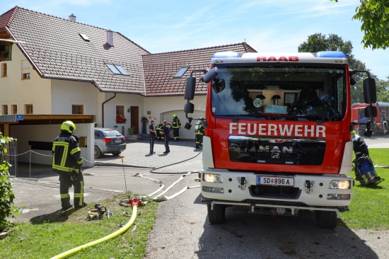 Drei Feuerwehren bei Brand im Keller eines Hauses in St. Willibald im Einsatz