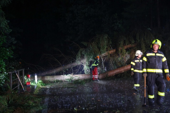 Heftige Gewitterfront sorgte für einige Unwettereinsätze der Feuerwehren in Oberösterreich