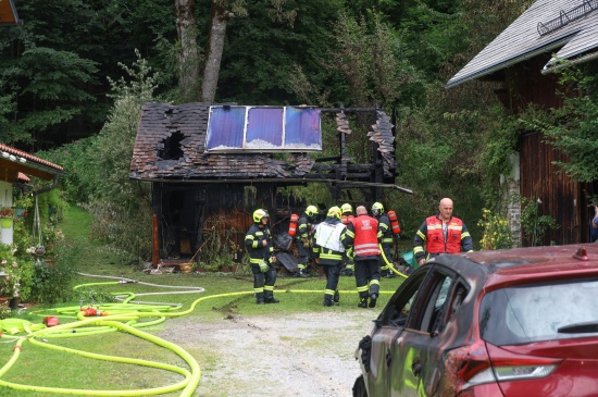 Brand eines kleineren Stadls in Rosenau am Hengstpa lste kurzzeitig Groeinsatz der Feuerwehr aus