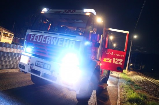 Kabelbrand in einem Wohnhaus in Altmnster nach vorangegangenem Wasserschaden