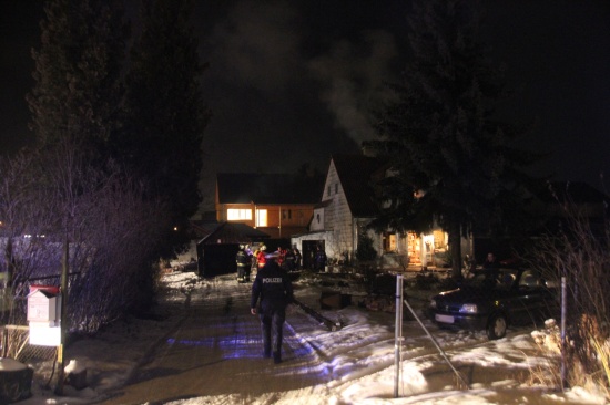 Kaminbrand in Einfamilienhaus