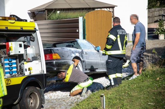 Beginnender Brand bei PKW in Scharten mittels Feuerlscher eingedmmt