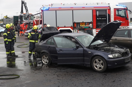 Brand im Kofferraum eines abgestellten PKW in Gunskirchen