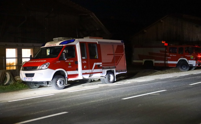 Vier Feuerwehren bei Brandgeschehen in Grnburg im Einsatz