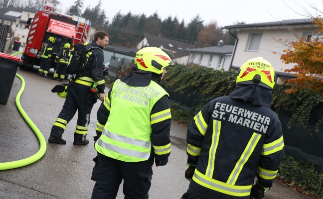 Brandeinsatz im Garten eines Wohnhauses in St. Marien