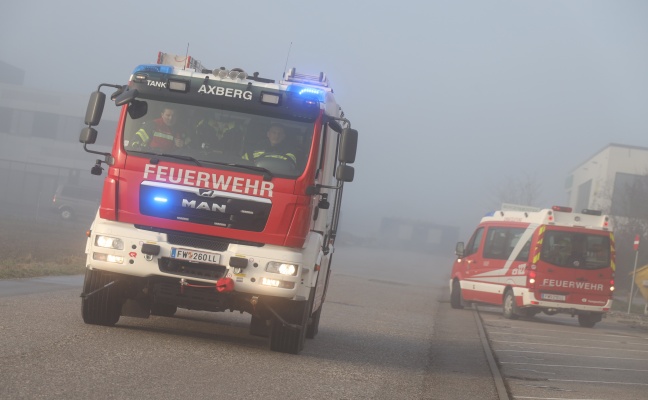 Gemeldeter Gasaustritt bei Unternehmen in Kirchberg-Thening sorgte kurzzeitig für Einsatz