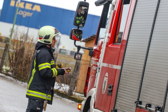 Rauchentwicklung in einem Einfamilienhaus in Wels-Puchberg sorgte fr Einsatz der Feuerwehr