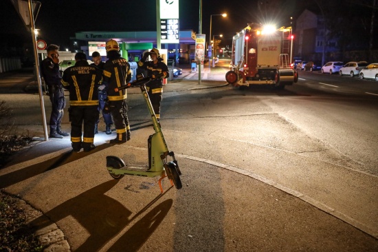 E-Scooter-Brand in Wels-Lichtenegg sorgte fr nchtlichen Einsatz der Feuerwehr